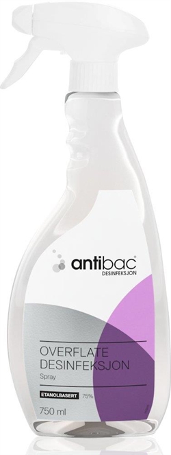 Antibac overfladedesinfektion Ethanol Spray 750ml 75 % Pakke med 6 Stk.