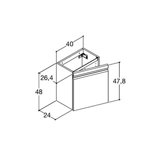 Dansani Zaro vaskeskab 40 cm model K10132