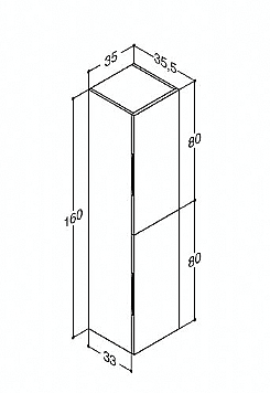 Dansani Zaro Højskab Venstrehængslet 2 låger model K10462