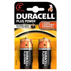 Duracell Plus Power batteri, C LR14, 2 stk