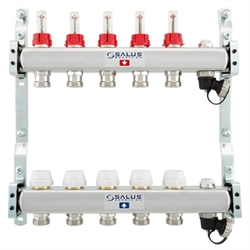 Salus gulvvarmemanifold 11-kreds med flowmeter