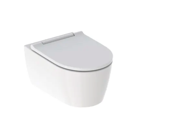 Geberit ONE Rimfree toiletskål med hvid kant inkl. toiletsæde med softclose