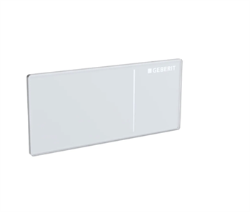 Betjeningsplade Omega 70, vægtryk pneumatisk, hvid glas