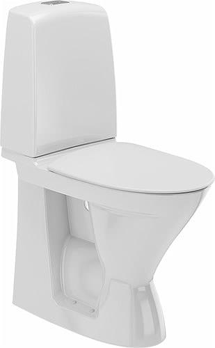 Ifö Spira Rimfree® gulvstående toilet forhøjet model 6261 S-lås - 4 cm højere toilet - Til Limning