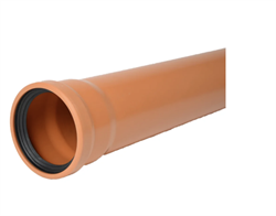  160x4,7mm rød PVC Kloakrør kl.S. m/muffe 2 Meter