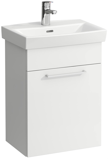Laufen pro-n møbelpakke med 1 låge. Inkl. Vask. 50 cm, hvid højrehængt låge