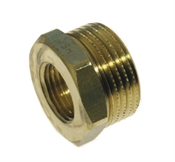 1.1/2" x 1" Nippelmuffe, messing afzinkningsfri