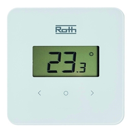 Roth Softline standard rumtermostat med display  hvid trådløs