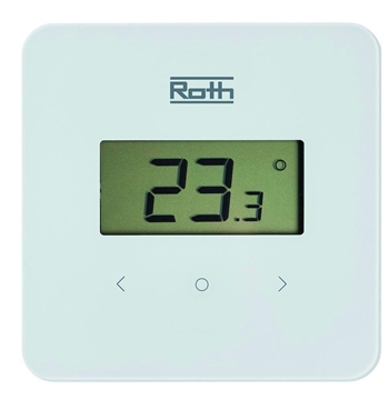 Roth Softline standard rumtermostat med display  hvid trådløs LL