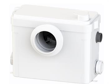 Setsan 3DK afløbspumpe / kværn for toilet, håndvask og brusekabine.