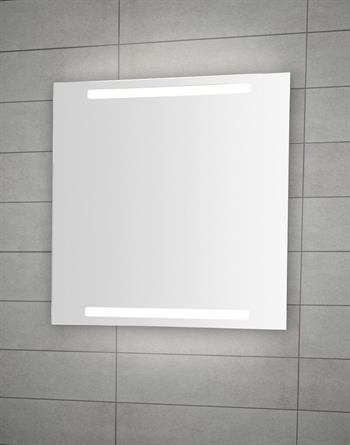 Dansani Mido Spejl 80 x 70 cm med integreret LED lys i top og bund