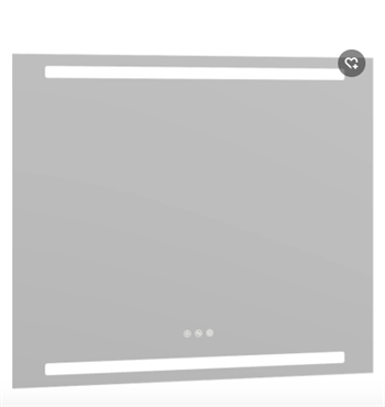 Dansani Level spejl med vandret LED og lysstyring - 80 x 80 cm