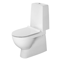 Toilet Duravit Durastyle Nordisk Toilet med s-lås & Åben skylle-rand, siddehøjde 44 cm