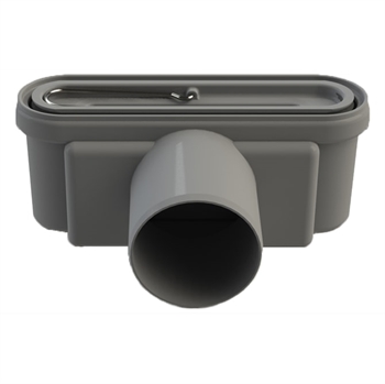Unidrain 1411 Udløbshus Ø75 med vandret udløb og med vandlås