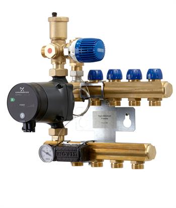 Wavin Midishunt 4 kredse med Alpha2L 15-40 Pumpe